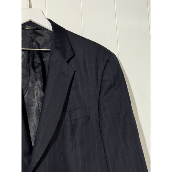 Jos. A. Bank · 43R · Pinstripe Wool Blazer · Two-Button · Blue/Black - Picture 2 of 9